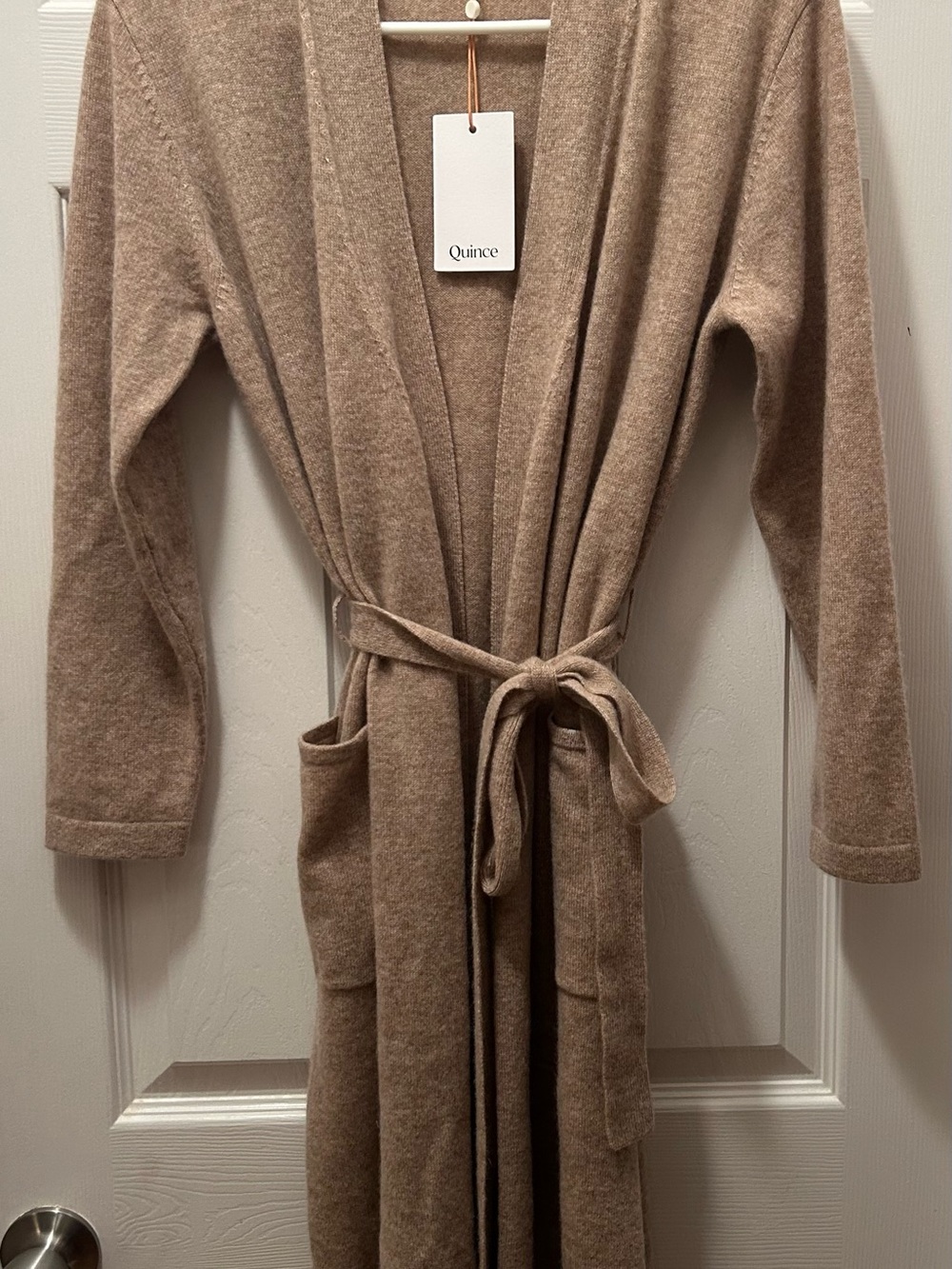 NWT Quince Mongolian Cashmere Robe Oatmeal Small